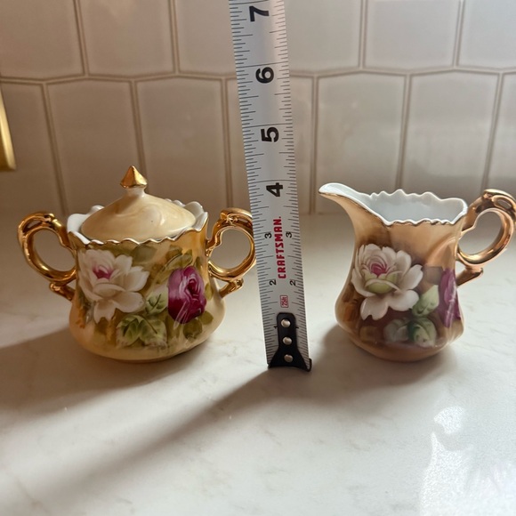Vintage Sugar Bowl and Creamer Set - Picture 2 of 8